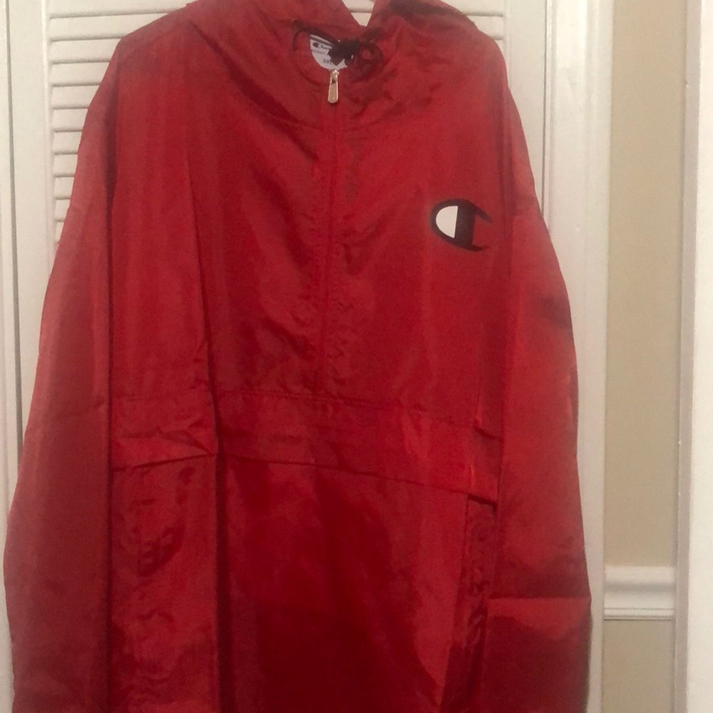 Champion Brand New Red W/Tags Rain Jacket